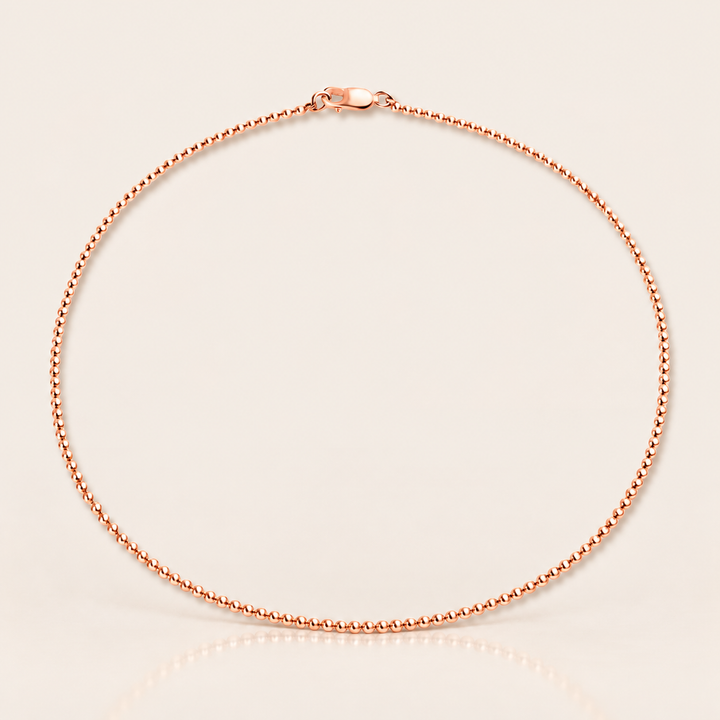 BALL NECKLACE – Rose Gold / 2 mm