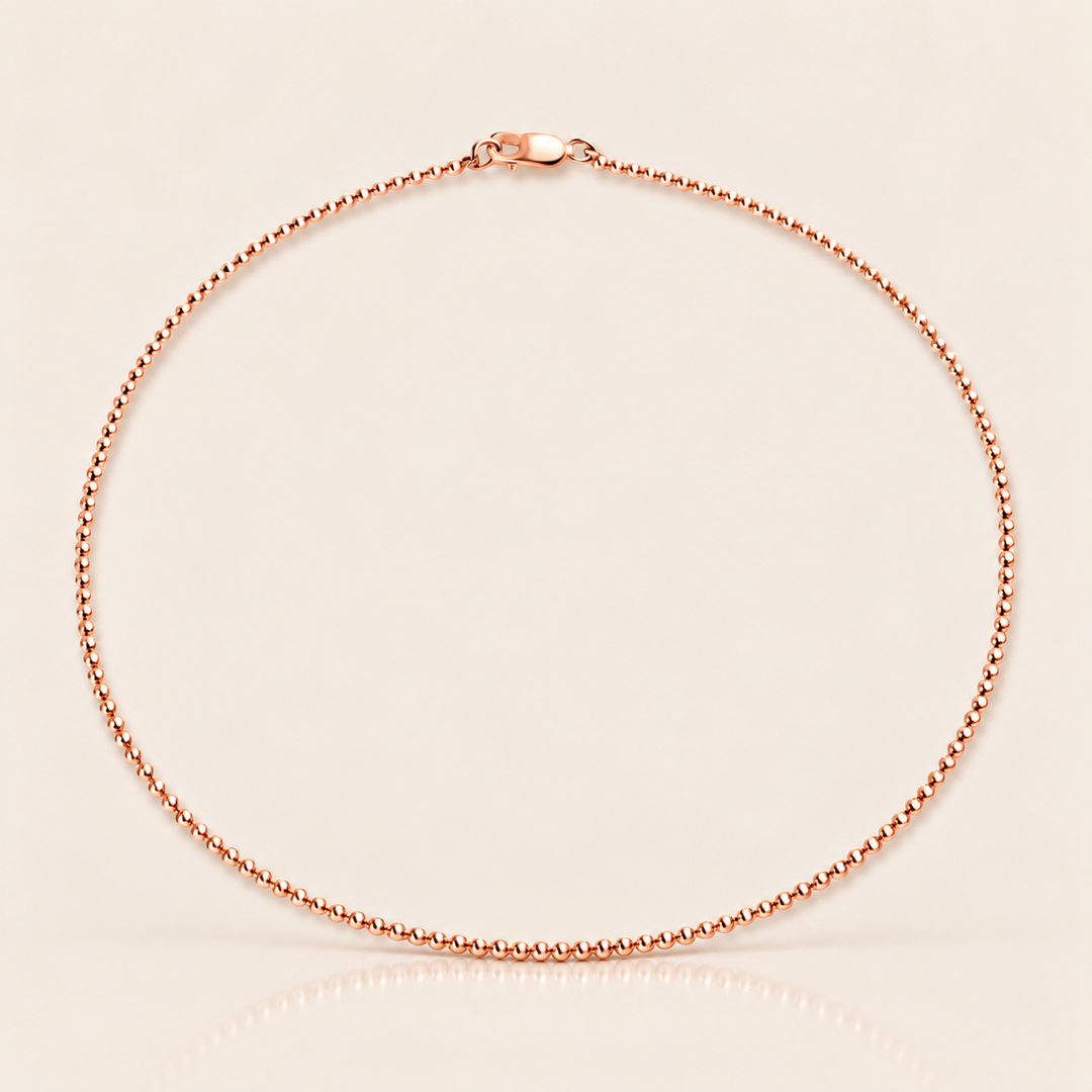 BALL NECKLACE – Rose Gold / 2,5 mm