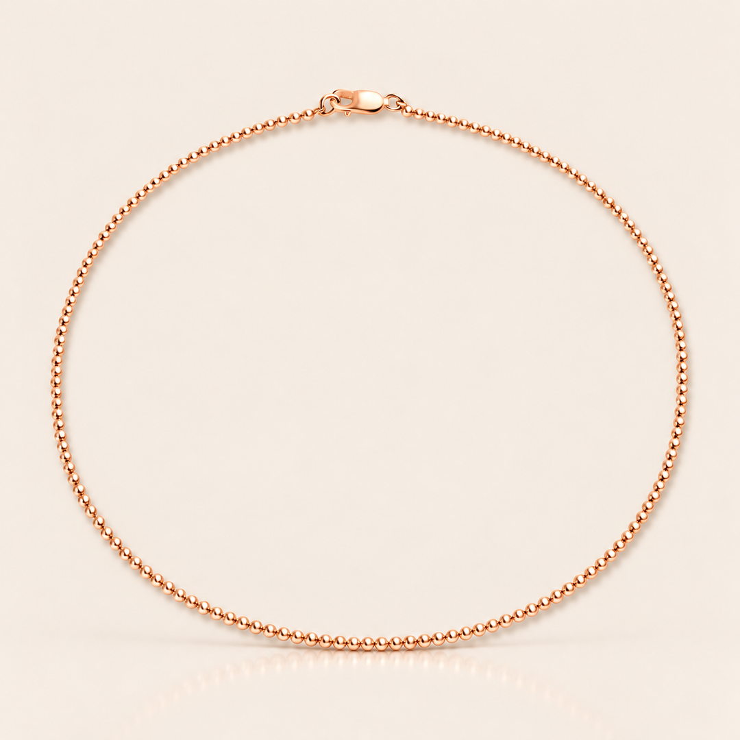 BALL NECKLACE – Rose Gold / 3 mm