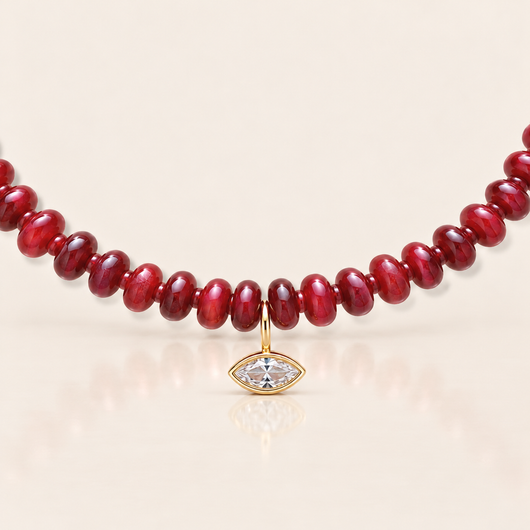 ALMA BEADS NECKLACE – Cherry