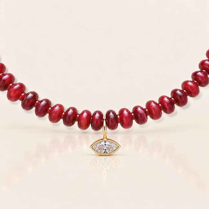 ALMA BEADS NECKLACE – Cherry