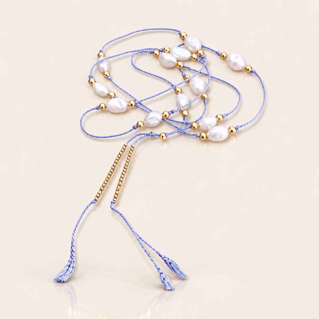 SILK PEARL NECKLACE – Levandulová