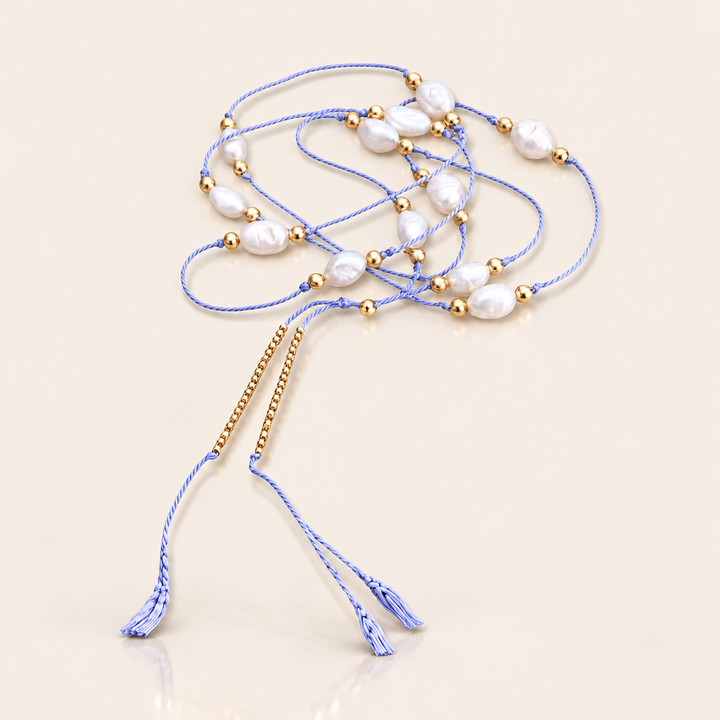 SILK PEARL NECKLACE – Levandulová