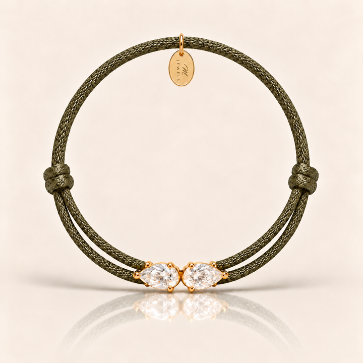 Satin Tears Bracelet – Khaki