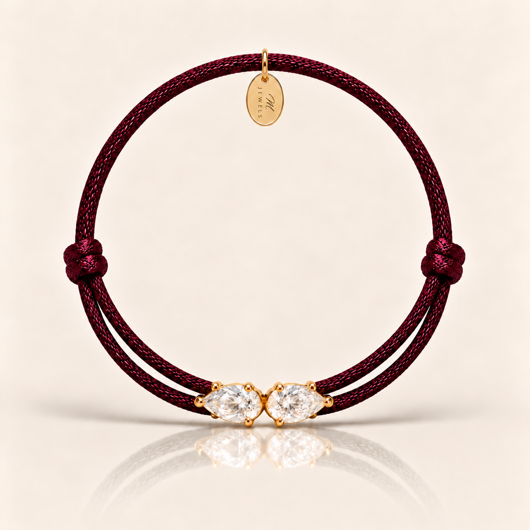 Satin Tears Bracelet – Burgundy