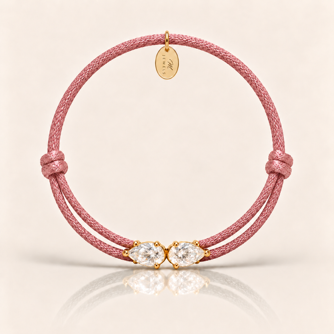 Satin Tears Bracelet – Růžová