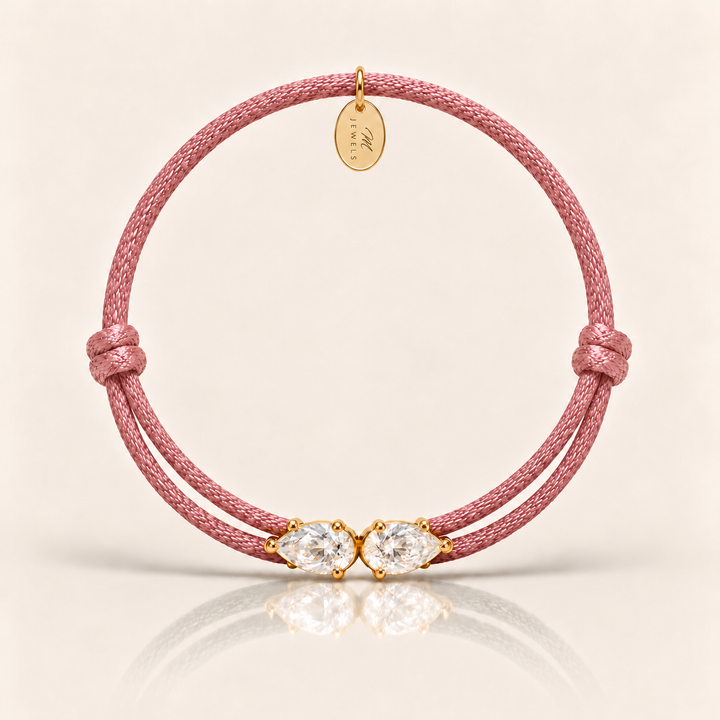 Satin Tears Bracelet – Růžová