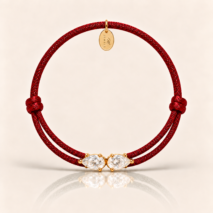 Satin Tears Bracelet – Červená