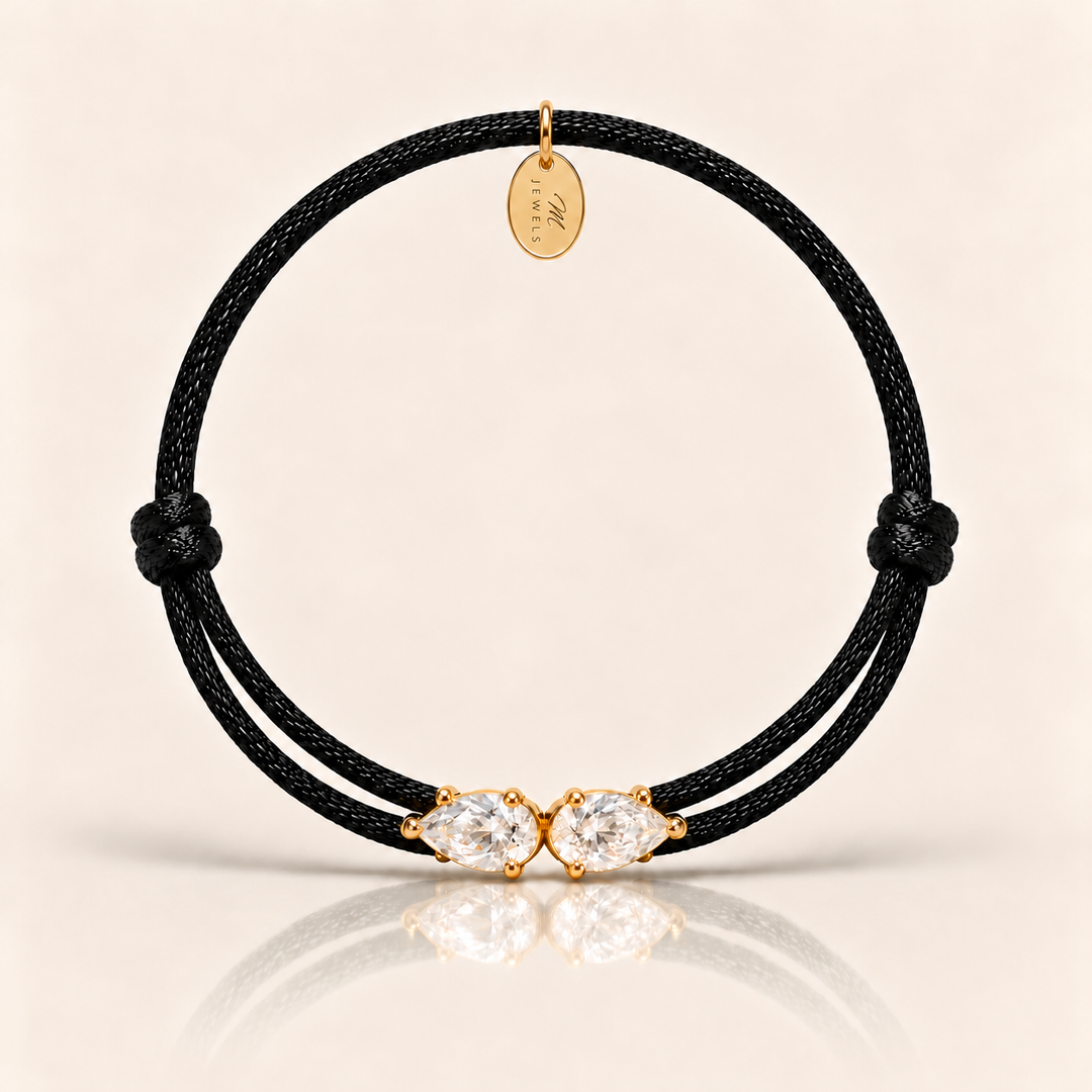 Satin Tears Bracelet – Černá