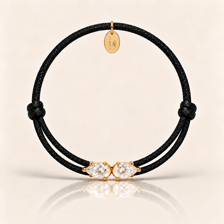 Satin Tears Bracelet – Černá