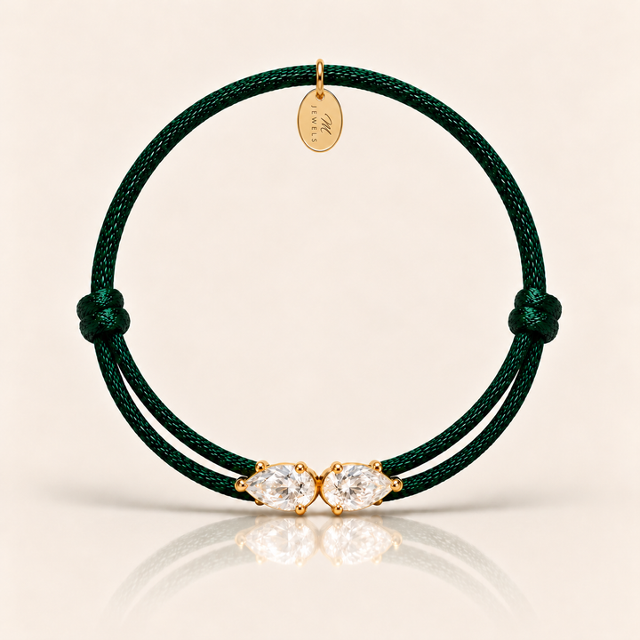 Satin Tears Bracelet – Emerald