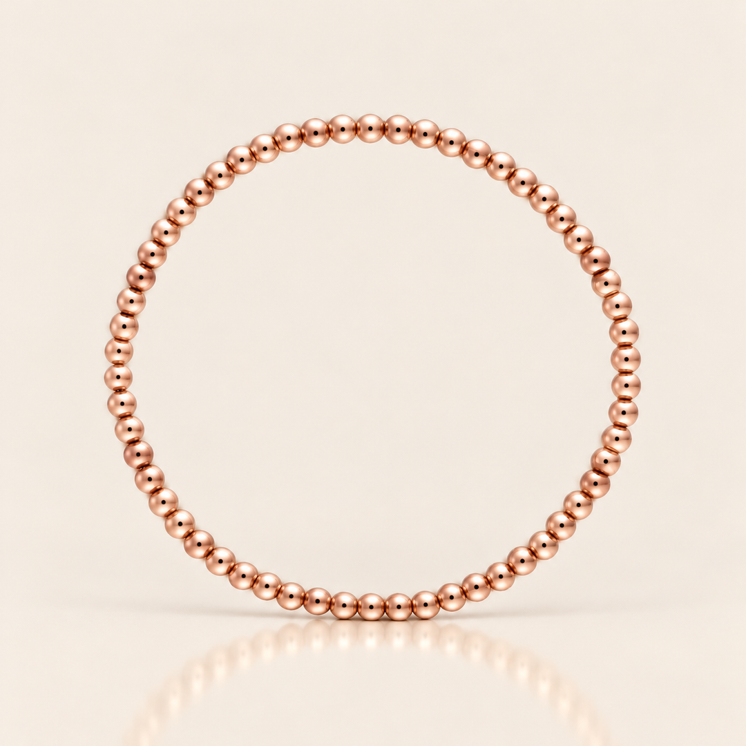 BALL BRACELET – Rose gold / 15 cm / 2 mm