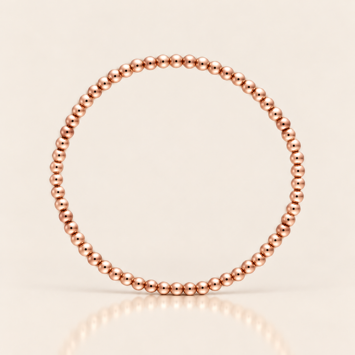 BALL BRACELET – Rose gold / 15 cm / 2 mm