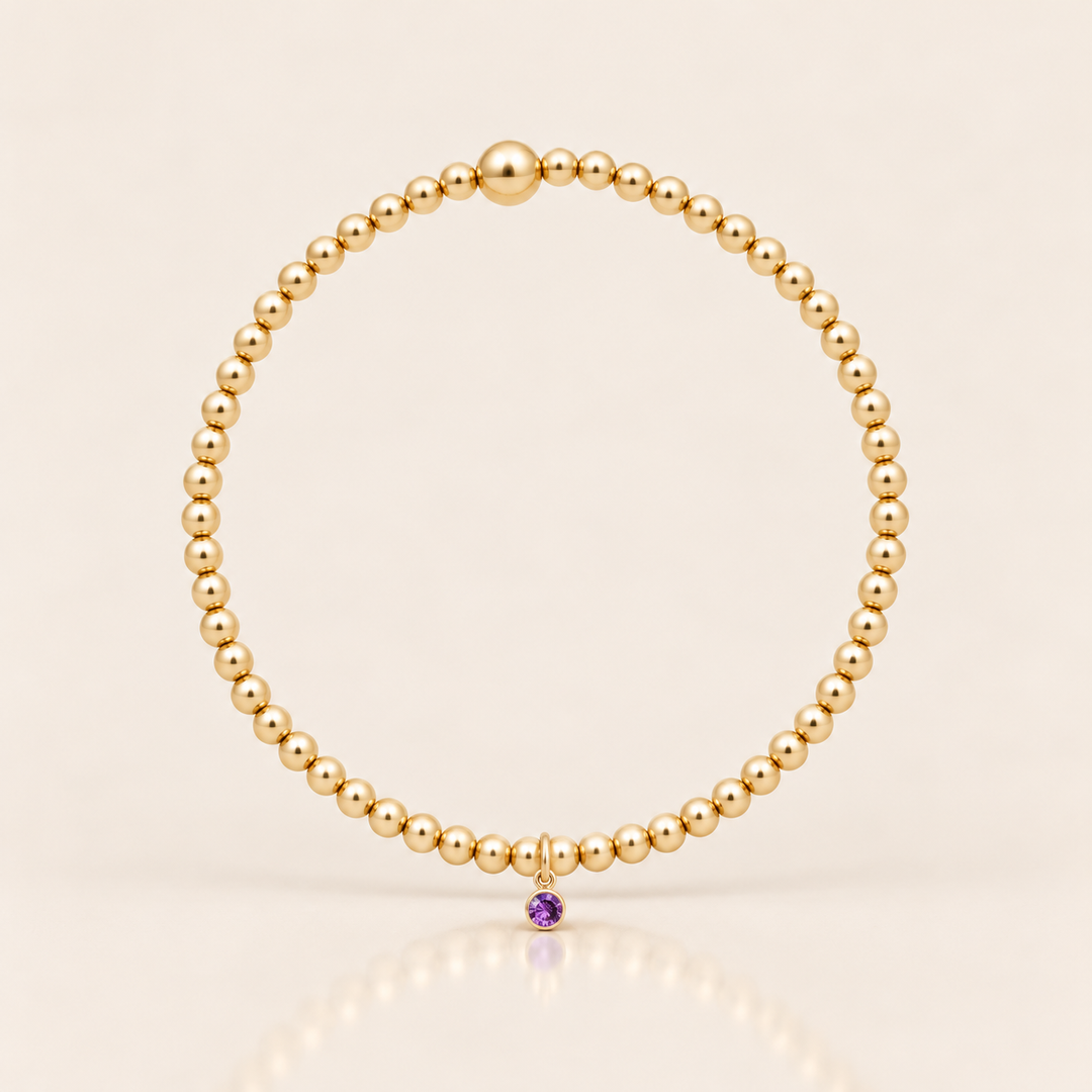 BIRTHSTONE BRACELET – 15 cm / Únor