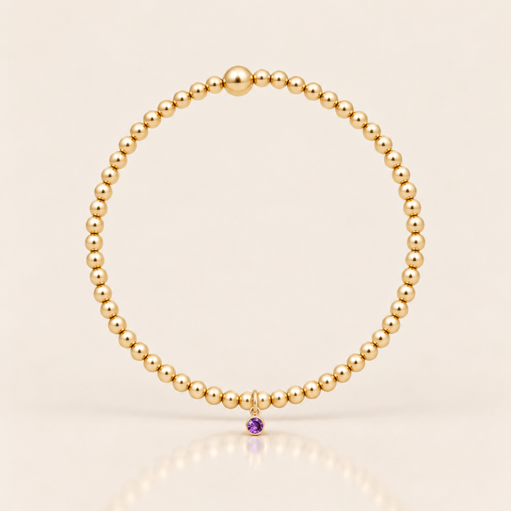 BIRTHSTONE BRACELET – 15 cm / Únor