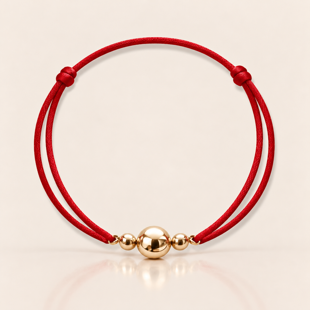 SATIN GOLD BRACELET – Červená