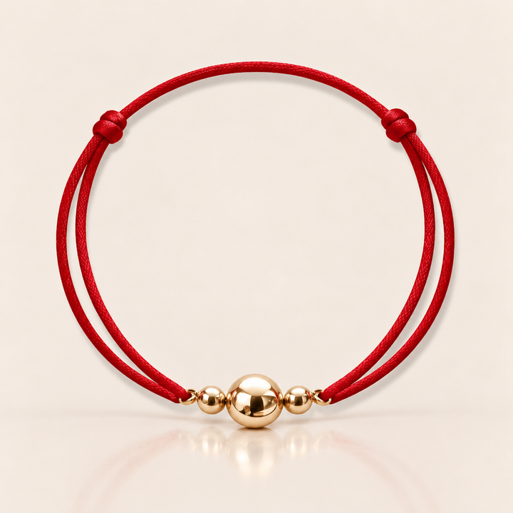 SATIN GOLD BRACELET – Červená