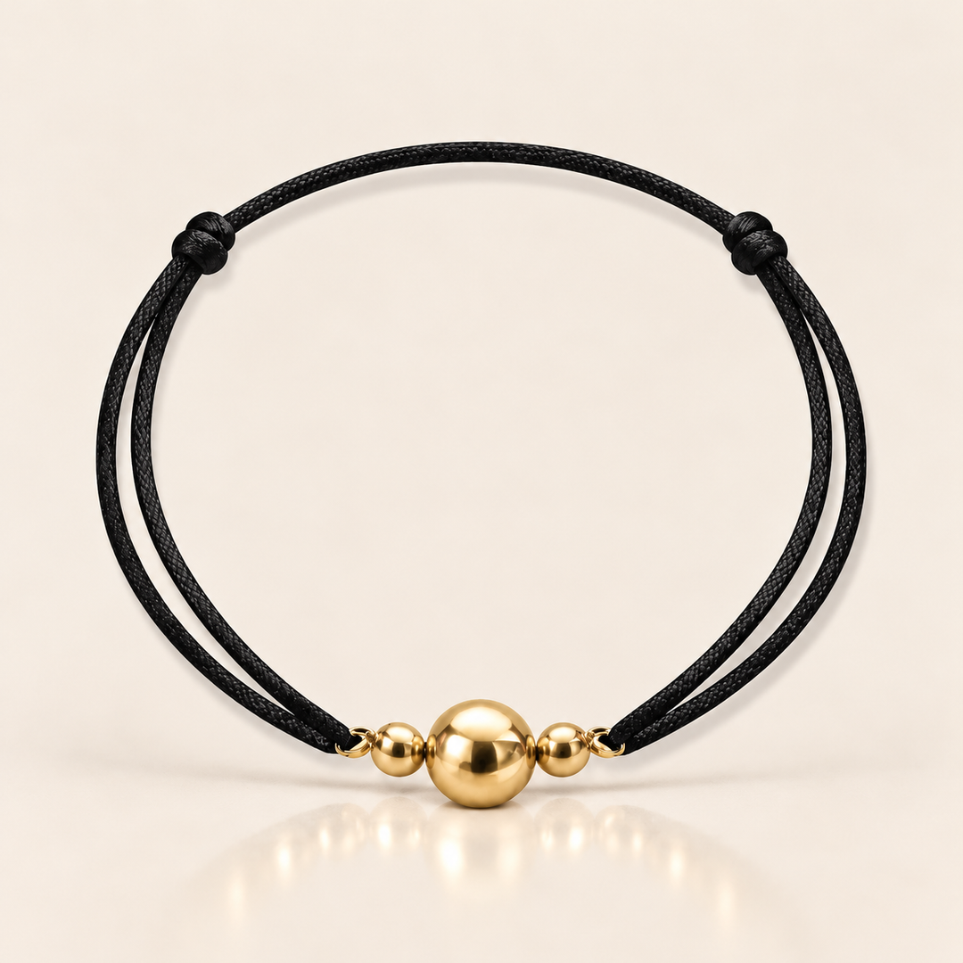 SATIN GOLD BRACELET – Černá