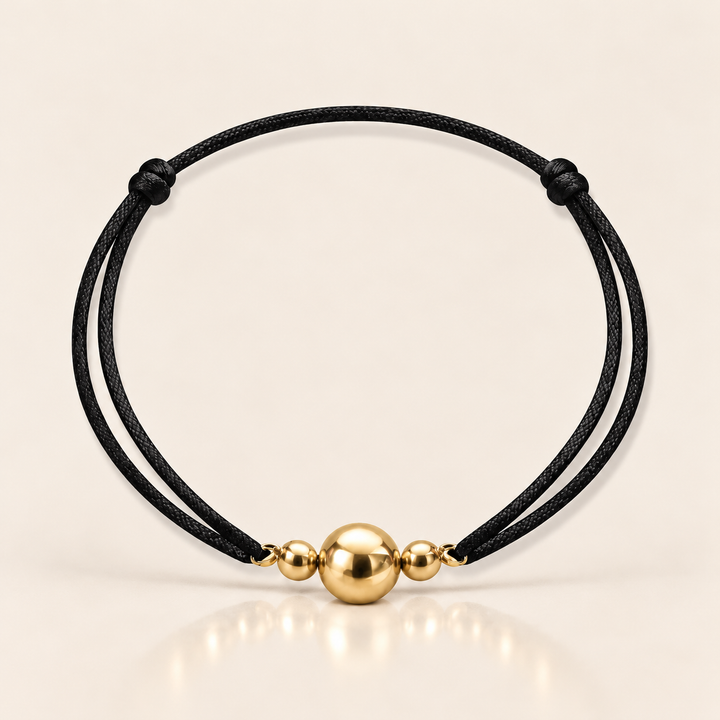 SATIN GOLD BRACELET – Černá
