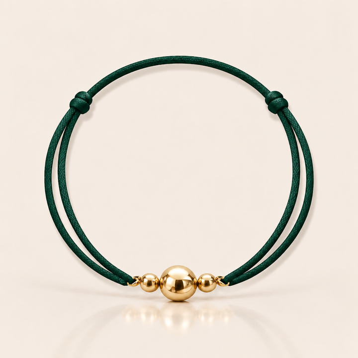 SATIN GOLD BRACELET – Emerald