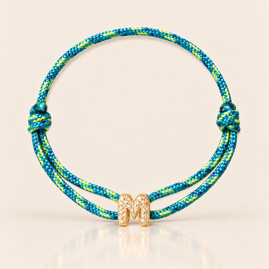 PARACORD INITIAL BRACELET – Ocean Splash