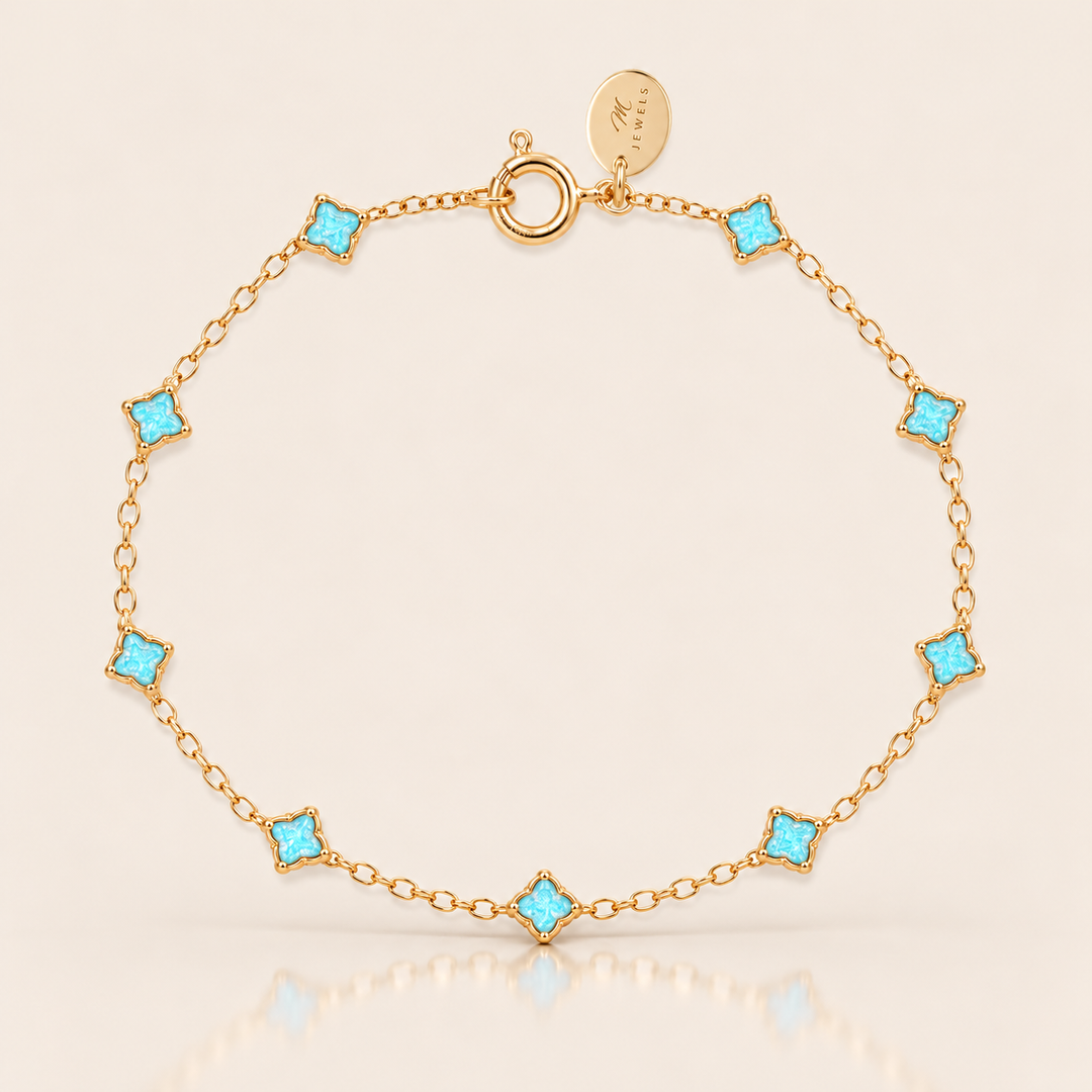 SWEET CLOVER BRACELET – Mint / 15 cm