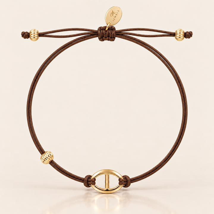 GOLDEN TAB BRACELET – Classic / Hnědá