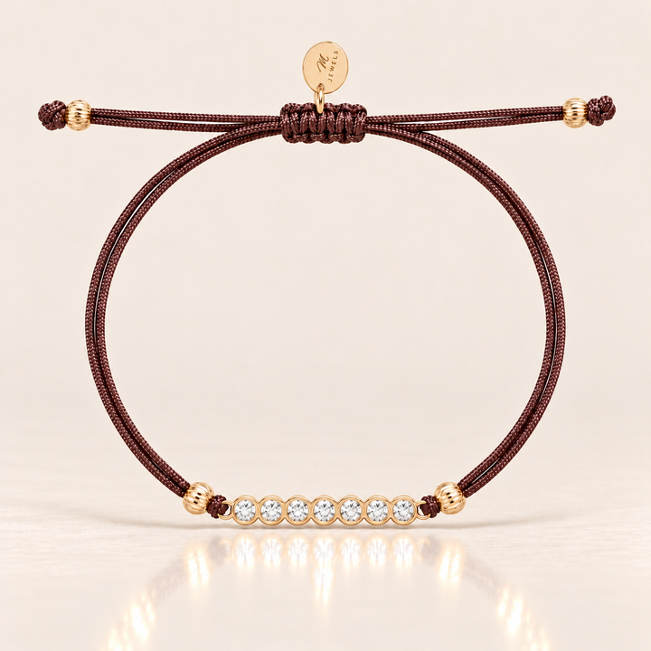 LITTLE LUXE BRACELET – Line / Hnědá